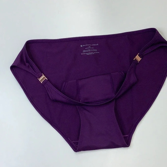 Blooms Size XS Prive Period 2 Pairs of Friendly Travel Panty Purple. New No Tags - Picture 2 of 12